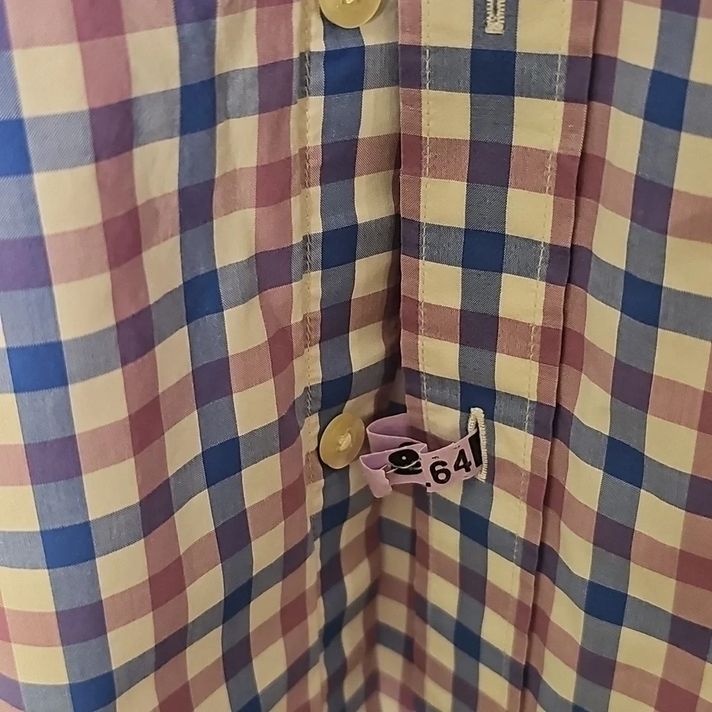 Men's Blue and Purple Checkered‎ Shirt. By J.CREW. SIZE LARGE